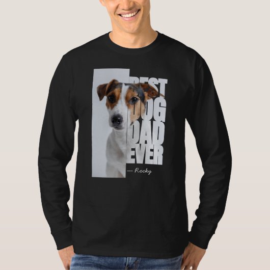 Beste hond papa ooit origineel gepersonaliseerde f t-shirt (Voorkant)