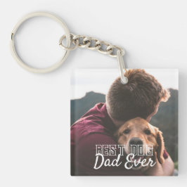 Beste Hond Papa Ooit Pet Keepsake Foto Sleutelhanger