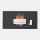 Beste hond papa ooit Retro silhouet Bureaumat (Keyboard & Muis)