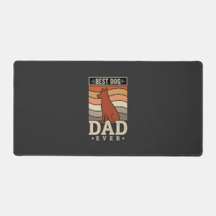 Beste hond papa ooit Retro silhouet Bureaumat
