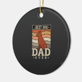 Beste hond papa ooit Retro silhouet Keramisch Ornament (Links)