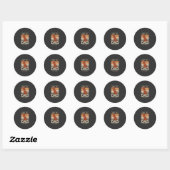 Beste hond papa ooit Retro silhouet Ronde Sticker (Vel)
