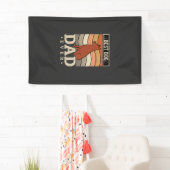 Beste hond papa ooit Retro silhouet Spandoek (Insitu)