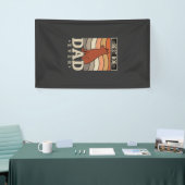 Beste hond papa ooit Retro silhouet Spandoek (Beurs)