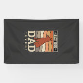 Beste hond papa ooit Retro silhouet Spandoek (Horizontaal)