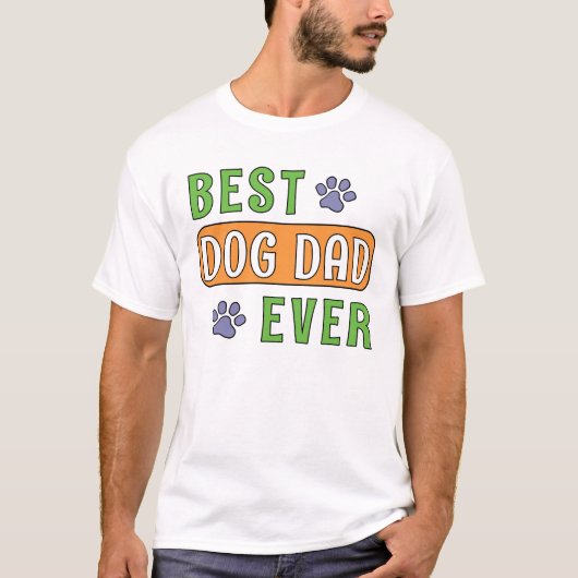 Beste hond papa ooit t-shirt (Voorkant)