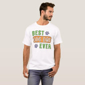 Beste hond papa ooit t-shirt (Voorkant volledig)