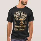 Beste hond papa ooit t-shirt (Voorkant)