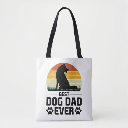Beste Hond Papa Ooit T-shirt 3 Tote Bag (Voorkant)