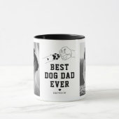 Beste hond papa ooit Twee foto Mok (Midden)
