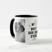 Beste hond papa ooit Twee foto Mok (Voorkant links)