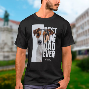 Beste hond papa ooit unieke gepersonaliseerde foto t-shirt