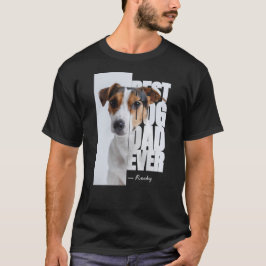 Beste hond papa ooit unieke gepersonaliseerde foto t-shirt