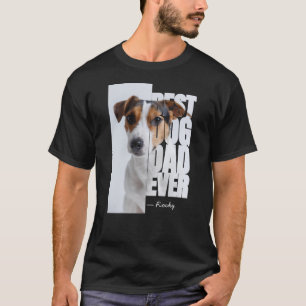 Beste hond papa ooit unieke gepersonaliseerde foto t-shirt