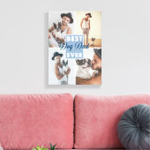 Beste hond papa ooit Vaderdag Beste hond ooit Canvas Afdruk (Insitu (Woonkamer))