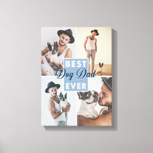 Beste hond papa ooit Vaderdag Beste hond ooit Canvas Afdruk (Voorkant)