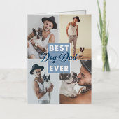 Beste hond papa ooit Vaderdag Beste hond ooit Folie Wenskaart (Voorkant)