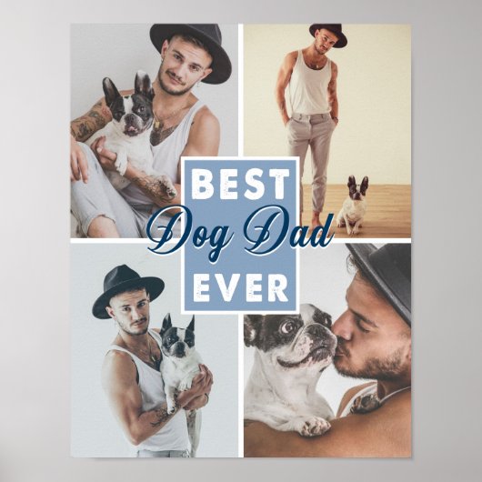 Beste hond papa ooit Vaderdag Beste hond ooit Poster (Voorkant)