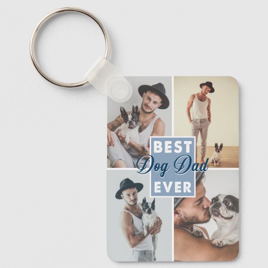 Beste hond papa ooit Vaderdag Beste hond ooit Sleutelhanger (Voorkant)