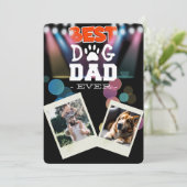 Beste hond papa ooit, Vaderdag Flat fotokaart Kaart (Staand voorkant)