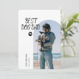 Beste hond papa ooit | Vaderdag-fotokaart Kaart