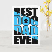 Beste hond papa ooit Vaderdag kaart (Gele Bloem)