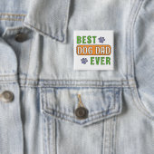 Beste hond papa ooit vierkante button 5,1 cm (In situ)