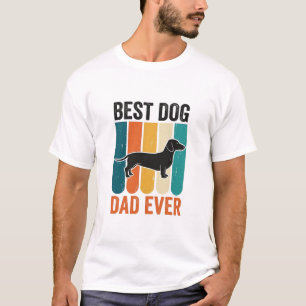 Beste hond papa ooit vintage dachshund shirt ontwe