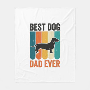 Beste hond papa ooit vintage dachshund shirt ontwe fleece deken