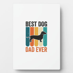 Beste hond papa ooit vintage dachshund shirt ontwe fotoplaat