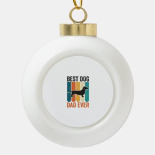 Beste hond papa ooit vintage dachshund shirt ontwe keramische bal ornament