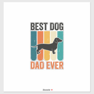 Beste hond papa ooit vintage dachshund shirt ontwe sticker