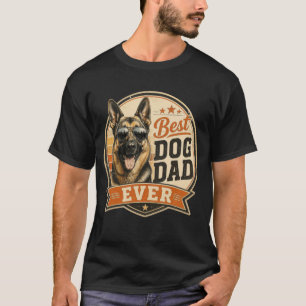 Beste hond papa ooit vintage Duitse herder T-shirt
