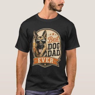 Beste hond papa ooit vintage Duitse herder T-shirt