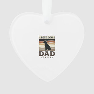 Beste hond papa ooit vintage hondenliefhebber ontw ornament