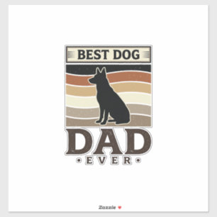 Beste hond papa ooit vintage hondenliefhebber ontw sticker