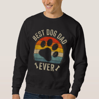 Beste hond papa ooit vintage voor retro vaderdag trui