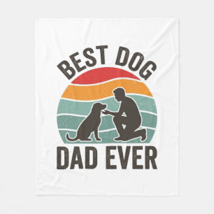 Beste hond papa ooit vintage zonsondergang hond li fleece deken