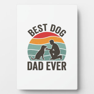Beste hond papa ooit vintage zonsondergang hond li fotoplaat