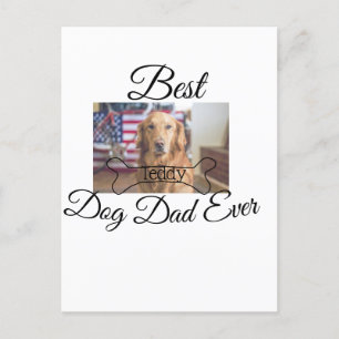 Beste hond papa ooit voeg huisdier naam foto bot g briefkaart
