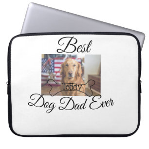 Beste hond papa ooit voeg huisdier naam foto bot g laptop sleeve