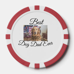 Beste hond papa ooit voeg huisdier naam foto bot g poker chips