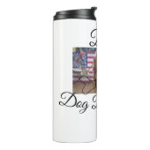 Beste hond papa ooit voeg huisdier naam foto bot g thermosbeker (Gedraaid links)