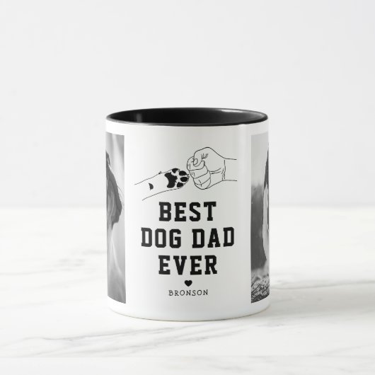 Beste hond papa ooit vuistpomp mok (Midden)