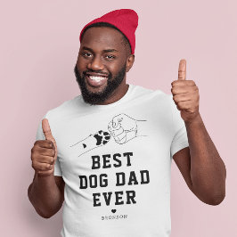 Beste hond papa ooit vuistpomp t-shirt