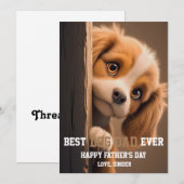 Beste hond papa ooit! Wenskaart gepersonaliseerd Feestdagenkaart (Voorkant / Achterkant)