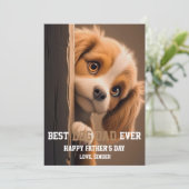 Beste hond papa ooit! Wenskaart gepersonaliseerd Feestdagenkaart (Staand voorkant)