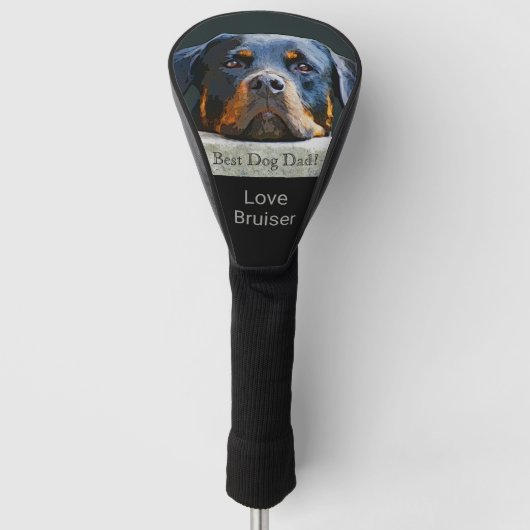 Beste Hond Papa Persoonlijk Golfheadcover (Voorkant)