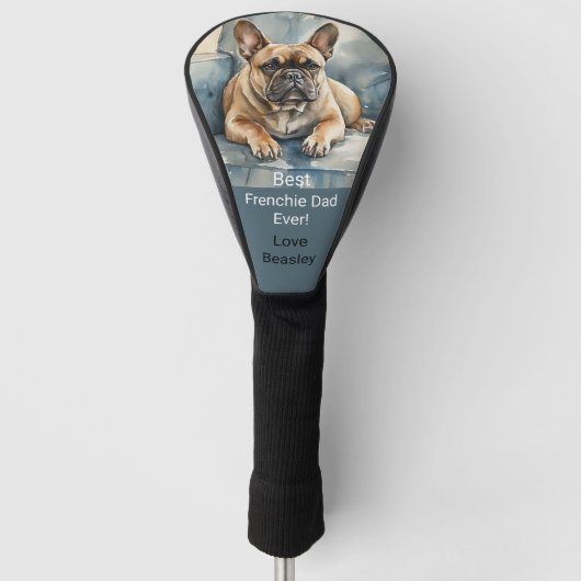 Beste hond papa persoonlijk golfheadcover (Voorkant)