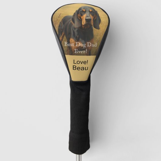 Beste hond papa persoonlijk golfheadcover (Voorkant)